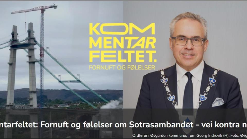 Lenkje til artikkel: Fornuft og følelser om Sotrasambandet - vei kontra natur