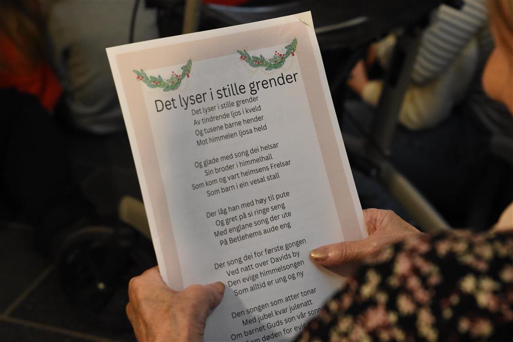 Frå opninga av julebyen på Tednebakkane omsorgssenter. - Klikk for stort bilete