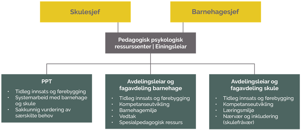 Organisasjonskart for PPR - Klikk for stort bilete