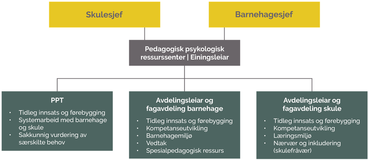 Organisasjonskart for PPR - Klikk for stort bilete