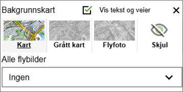 Vel bakgrunn i Kommunekart - Klikk for stort bilete