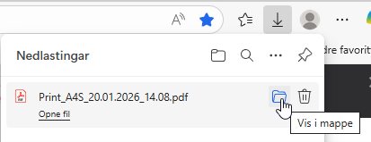 Filplassering til lagret PDF. - Klikk for stort bilete