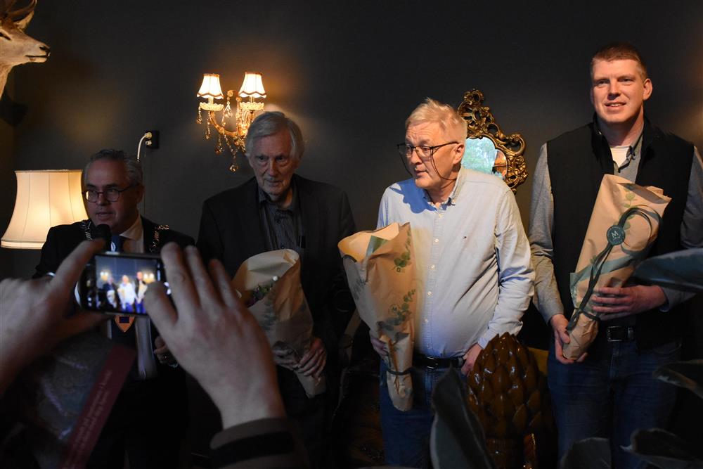 Frå venstre; Tom Georg Indrevik, Kjell Alvheim, Yngve Nedrebø og Kenneth Bratland - Klikk for stort bilete