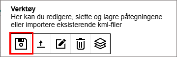 Lagre som KML-fil i kommuneKart. - Klikk for stort bilete