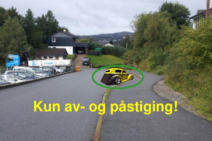 Bilete som viser kor du kan parkera bilen ved Foldnes skule - Klikk for stort bilete