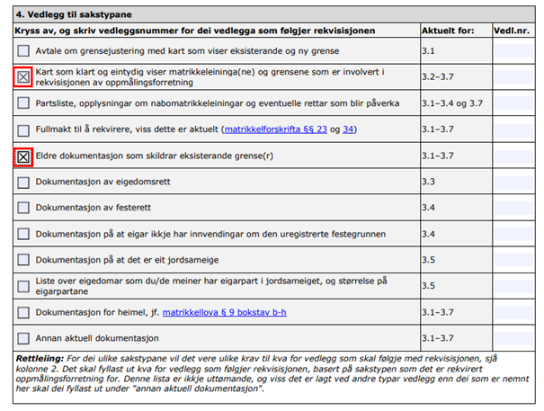 Bilete: Vedlegg til sakstypane - Klikk for stort bilete