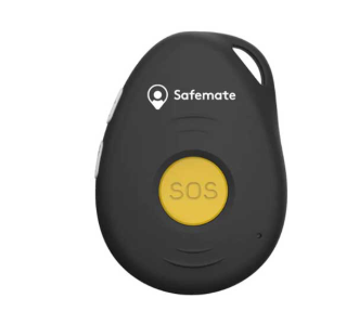 Svart GPS-brikke med SOS-knapp - Klikk for stort bilete