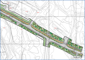 Plankart for Ågotnes sentrum - Klikk for stort bilete