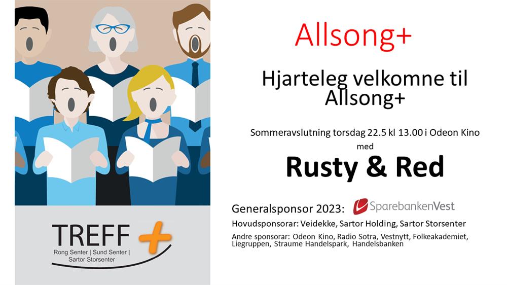 Allsong+ med Rusty &amp; Red - Klikk for stort bilete
