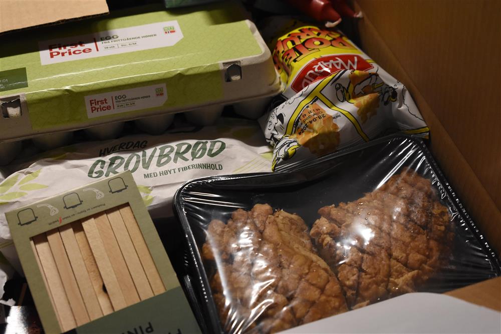 Innhaldet i matpakken - Klikk for stort bilete