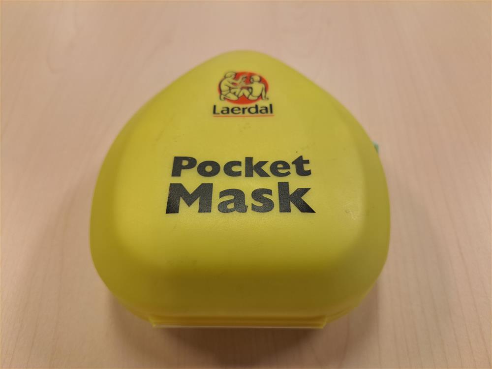 pocketmask m/enveisventil og filter - Klikk for stort bilete