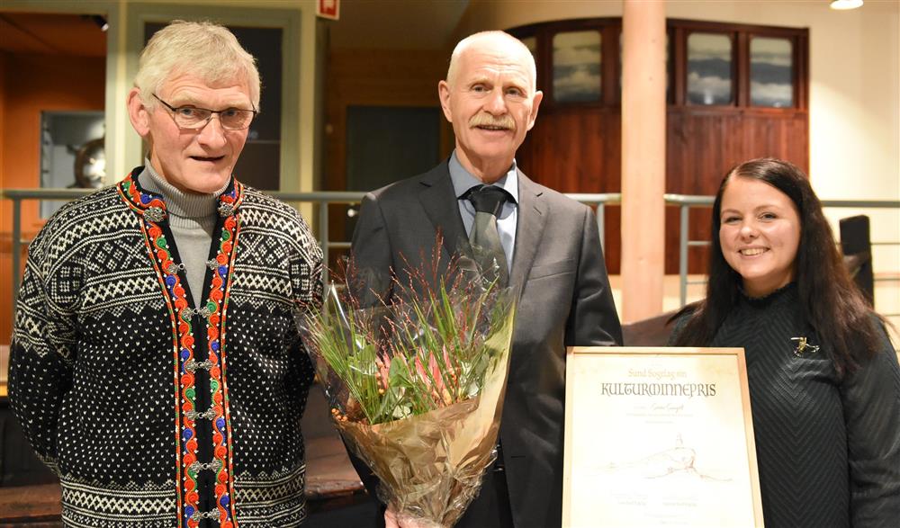 Gerhard Inge Storebø, Sverre Sangolt og Vivian Steinsland som bidrog med song på arrangementet. - Klikk for stort bilete