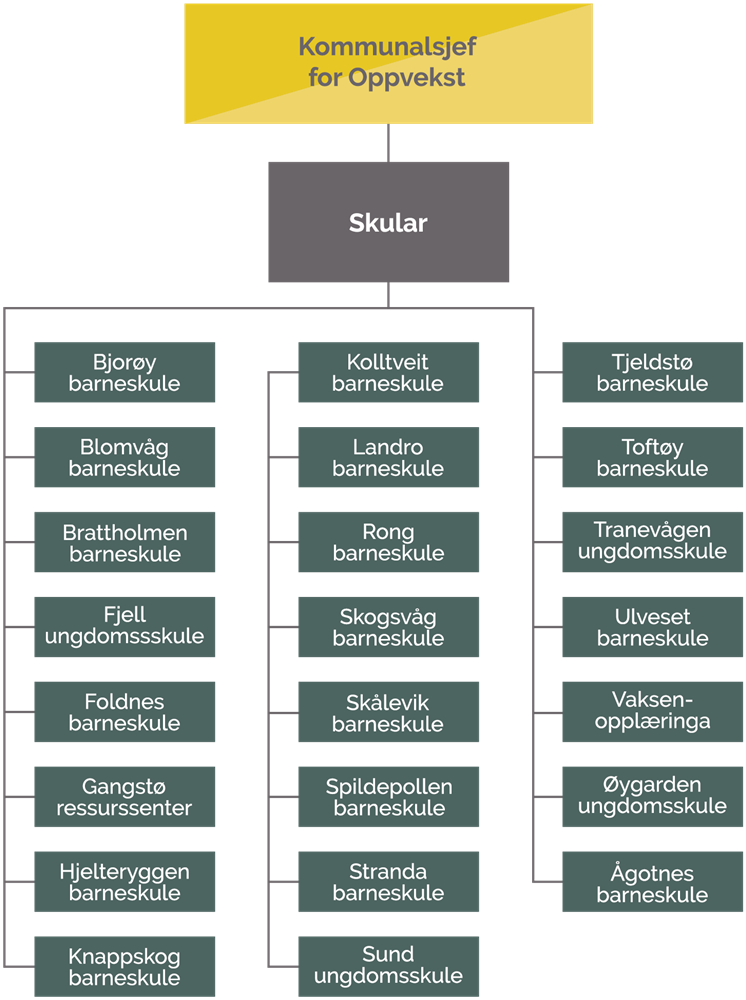 Organisasjonskart for skular - Klikk for stort bilete