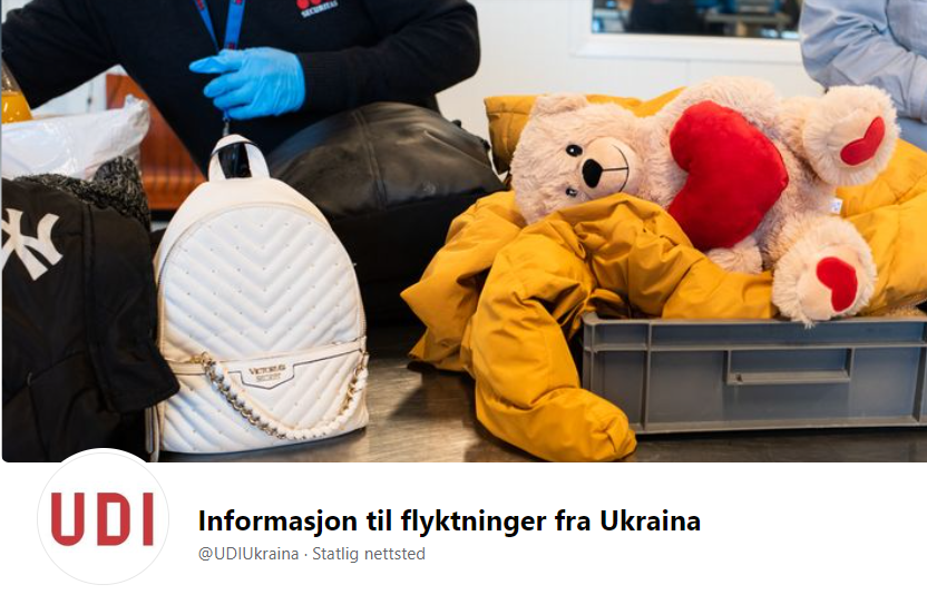 Facebookside for flyktningar frå Ukraina - Klikk for stort bilete