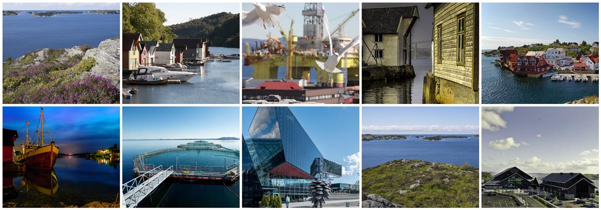 Kollage med bilete frå næring i Øygarden - Klikk for stort bilete